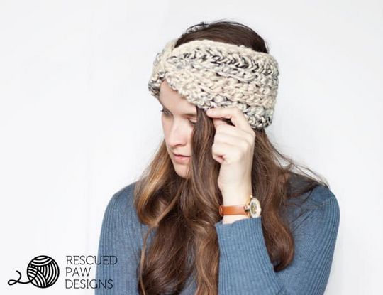 Easy Ear Warmer Chunky Crochet Pattern