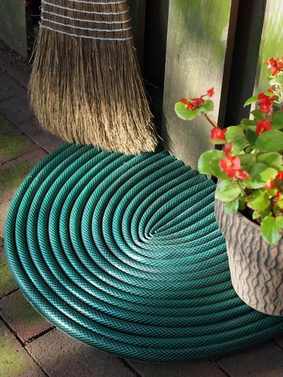 DIY Garden Hose Door Mat Craft Idea