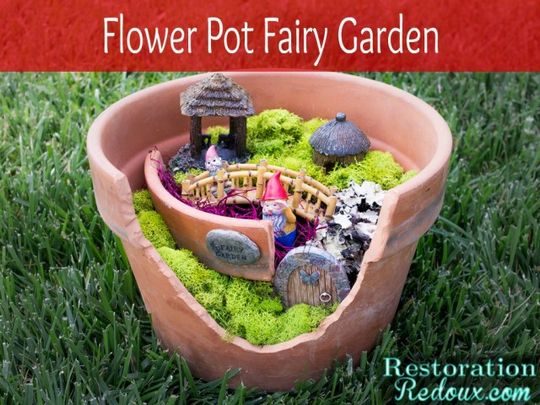 Fairy Garden In A Pot: