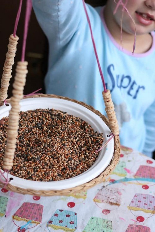 Paper Plate Bird Feeder For Kids