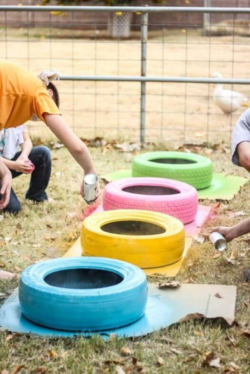 Repurposing Old Tires Into Chicken Baths