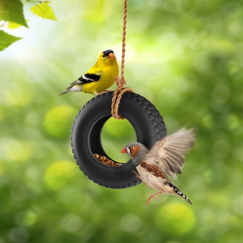 Tire Swing Bird Feeder