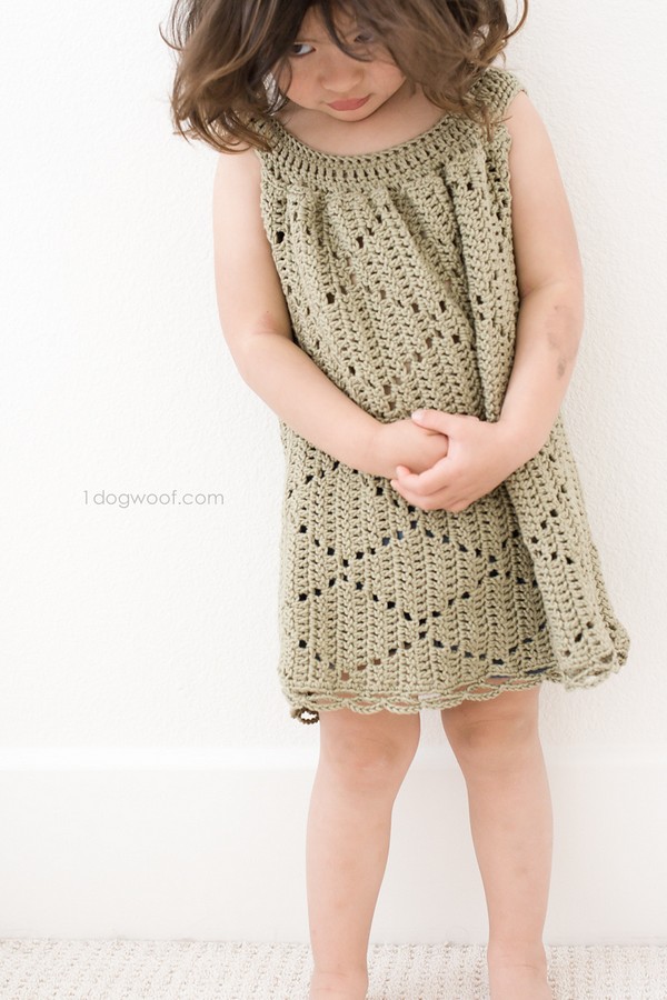 Crochet Summer Diamonds Toddler Dress