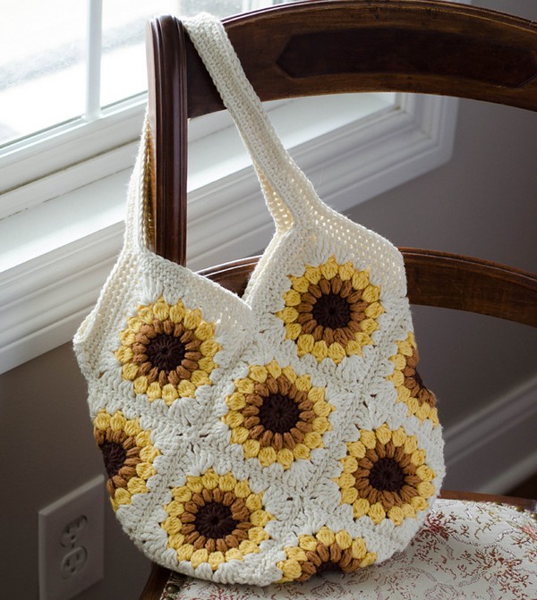 Crochet Sweet Summer Sunflower Bag