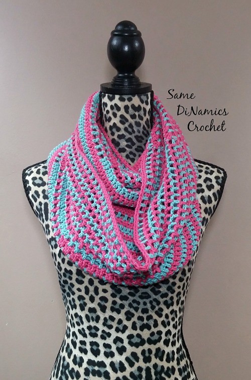 Crochet Candy Stripes Cowl