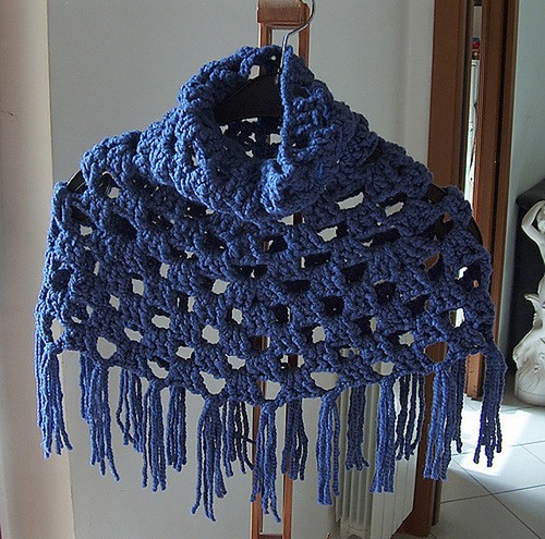 Crochet Cowl Neck Capelet