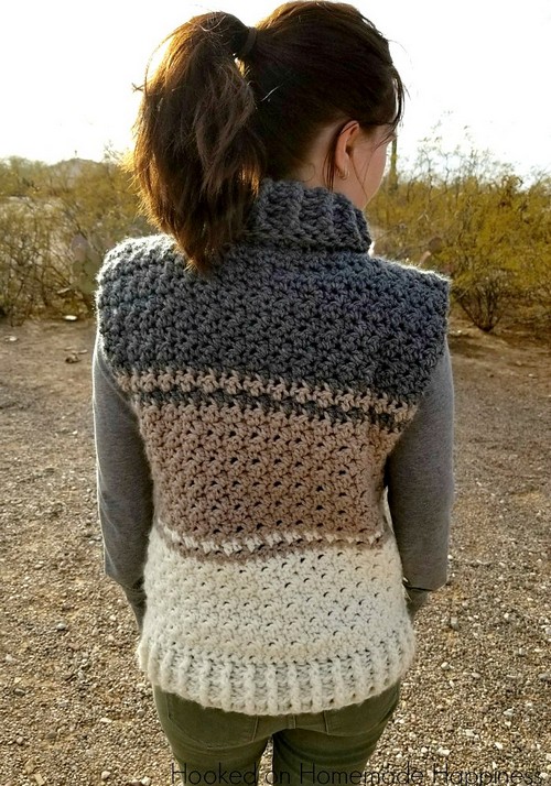 Crochet Cowl Sweater Vest