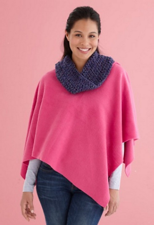 Crochet Cozy Poncho With Cowl