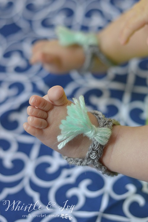 Crochet Tassel Barefoot Sandals