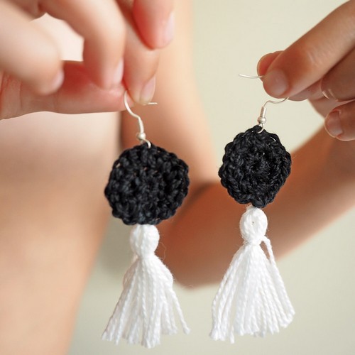 Crochet Tassel Earrings