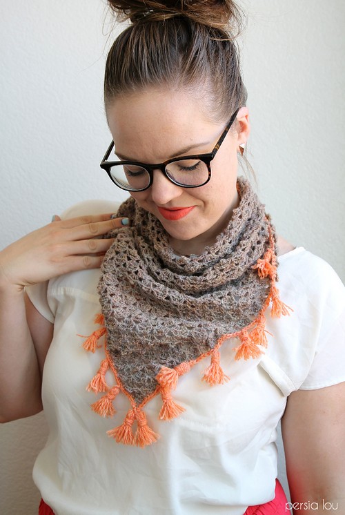 Crochet Tasseled Crochet Neckerchief