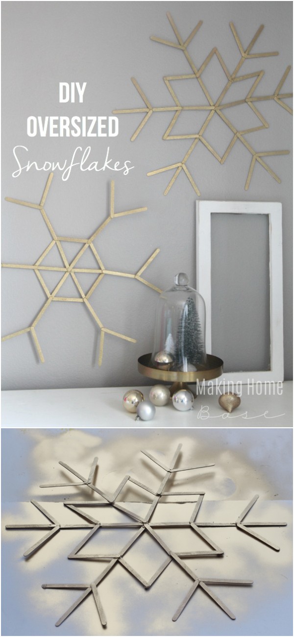 DIY Oversized Snowflakes