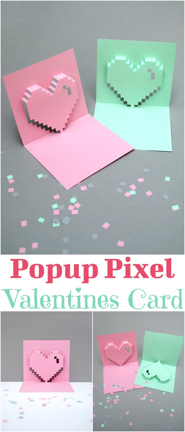 Popup Pixel Valentines Card