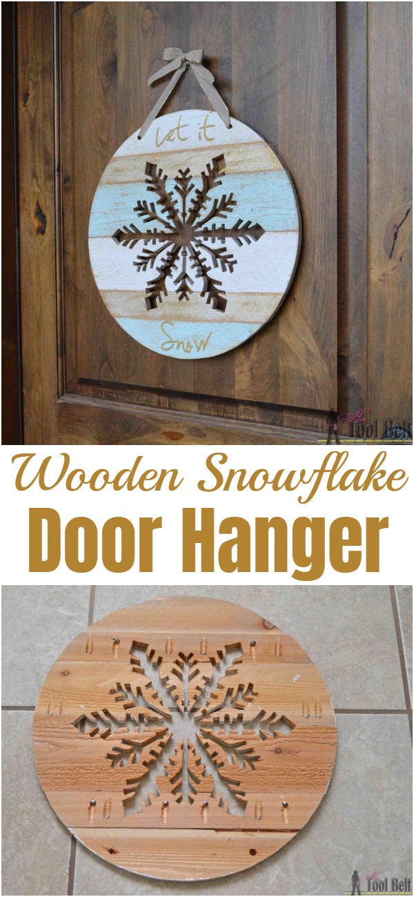 Wooden Snowflake Door Hanger