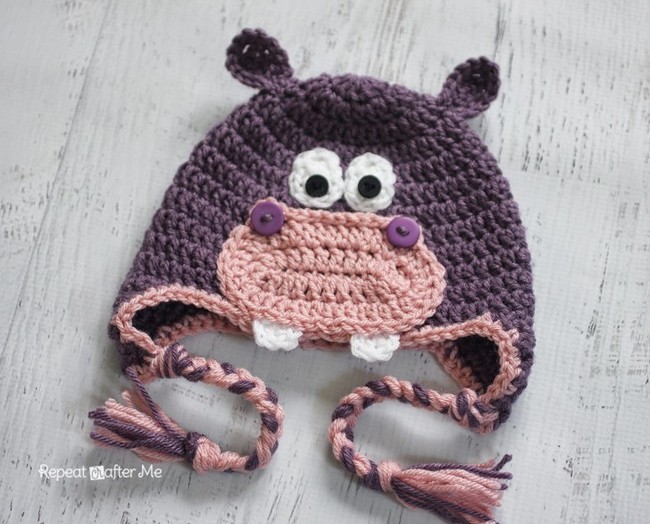 Crochet Hippo Hat Pattern