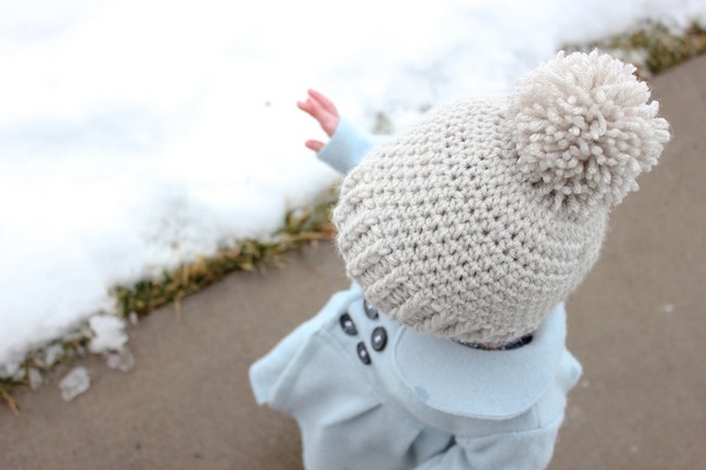 Crocheted Ribbed Beanie