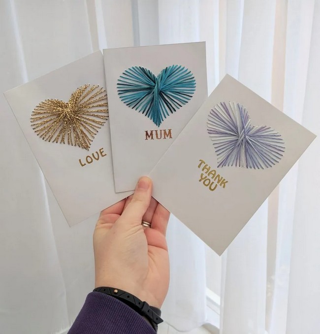 DIY Embroidered Cards For Valentine’s Day