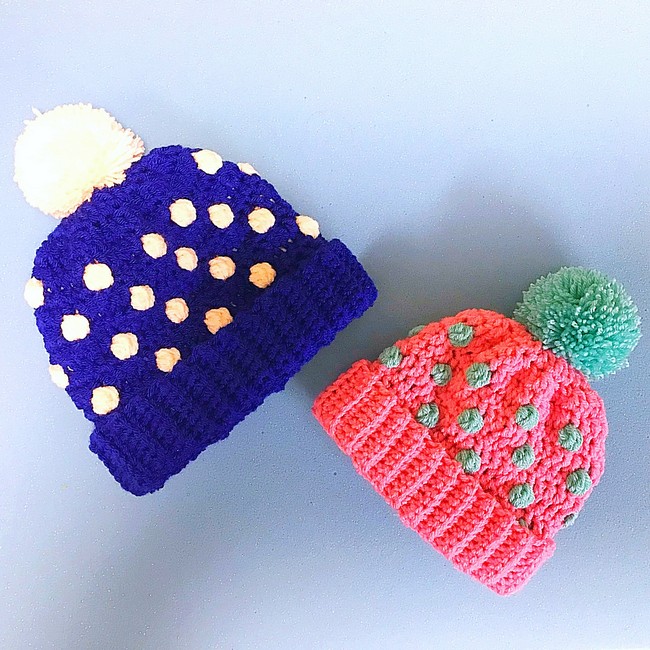 Dotty Beanie Hat Crochet Pattern