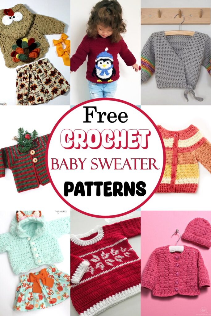 21 Easy Crochet Baby Sweater Patterns For Beginners!