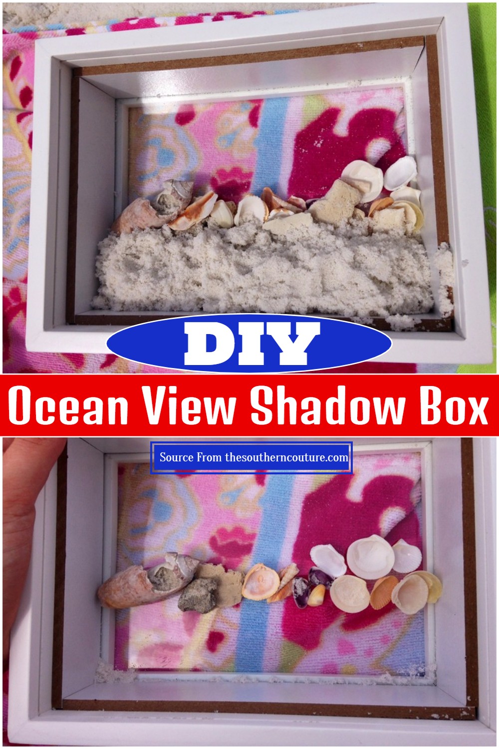 DIY Ocean View Shadow Box