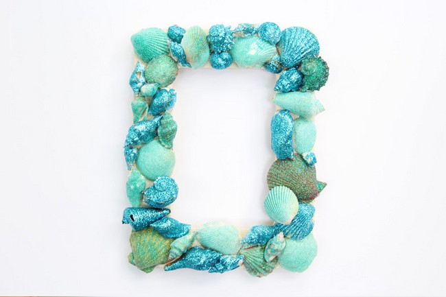 Glitter Sea Shell Picture Frame