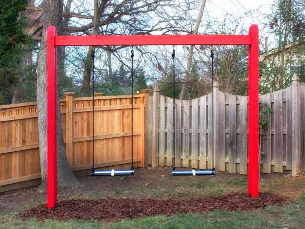 DIY Basic Wooden Swing Set