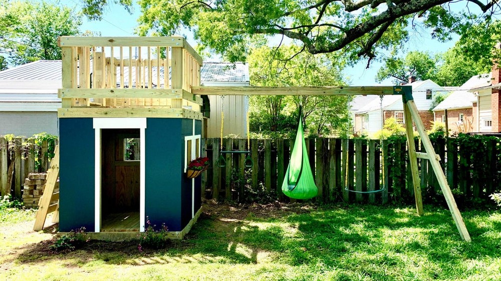 DIY Playhouse & Swing Set