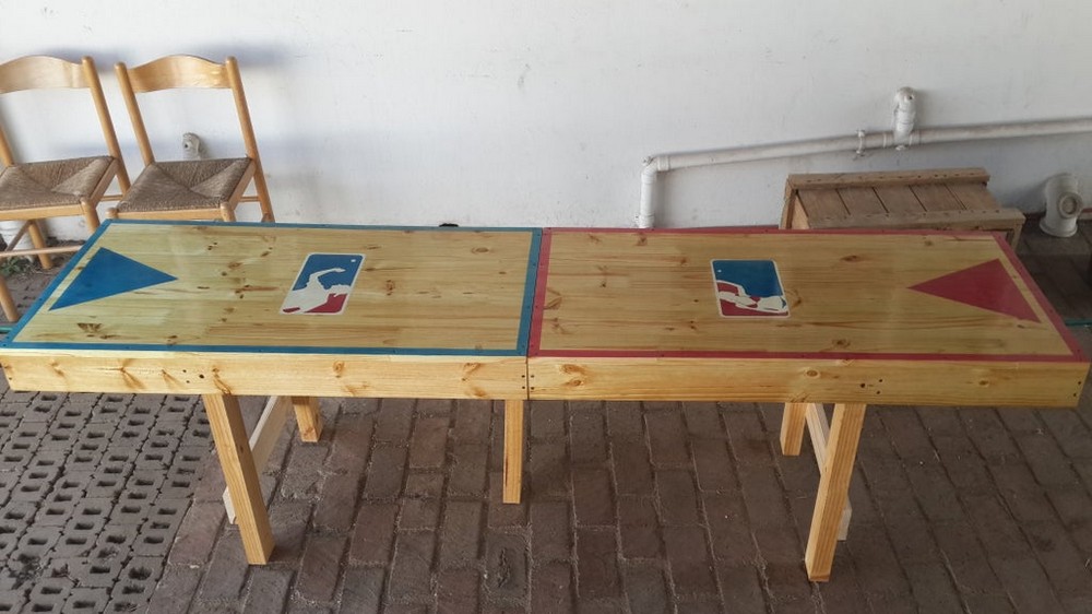 Mesa de pong de cerveza portátil de bricolaje