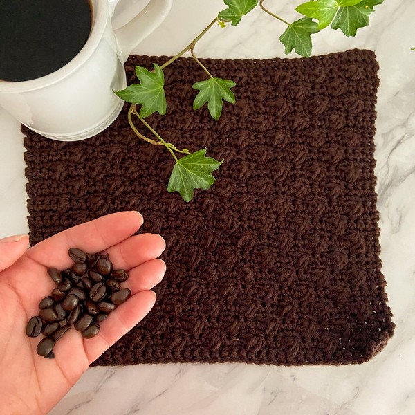 Crochet Coffee Bean Dishcloth Pattern