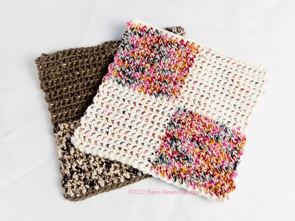 Crochet Four Square Dishcloth Pattern