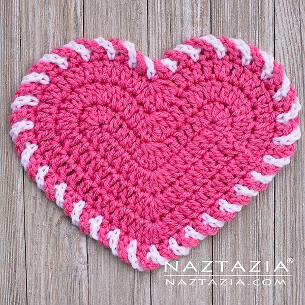 Crochet Light Heart Dishcloth Pattern