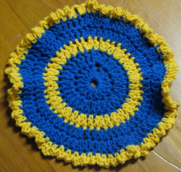 Crochet Round Dishcloth Pattern