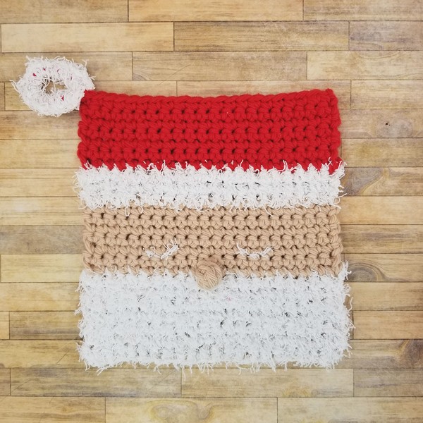 Crochet Santa Cloth Dishcloth Pattern