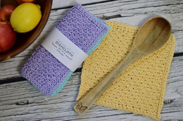 Crochet Tunisian Honeycomb Dishcloth Pattern