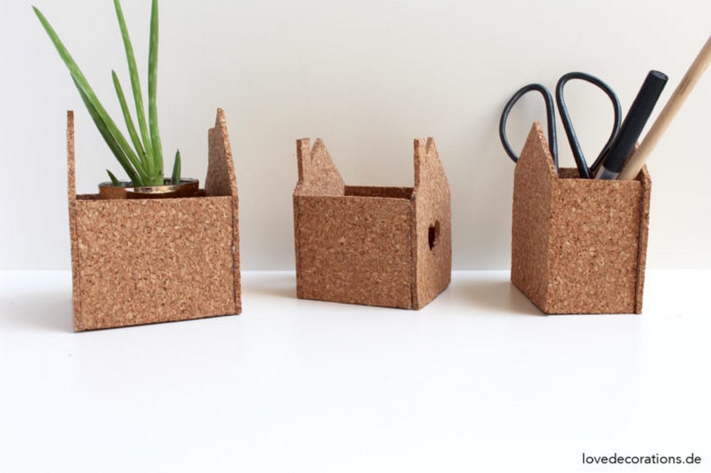 DIY Cork Pencil Holder