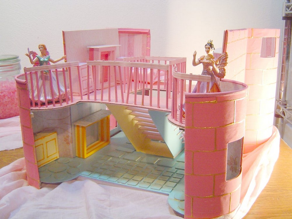 DIY Pink Stone Fairy Cottage Doll House