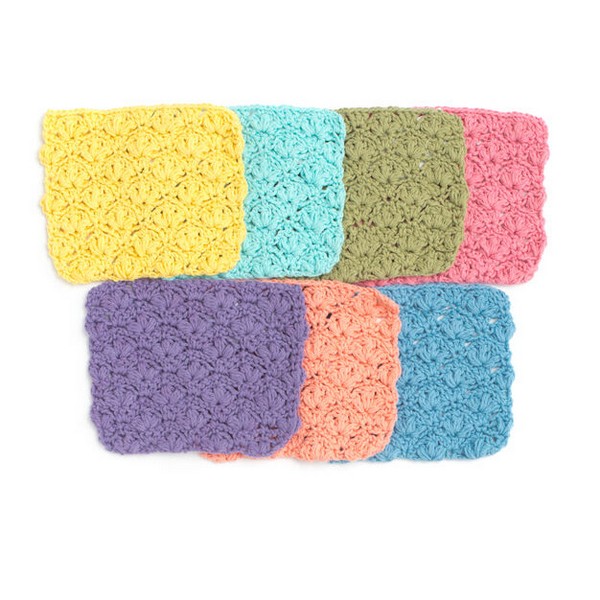 Flowers Crochet Dishcloth