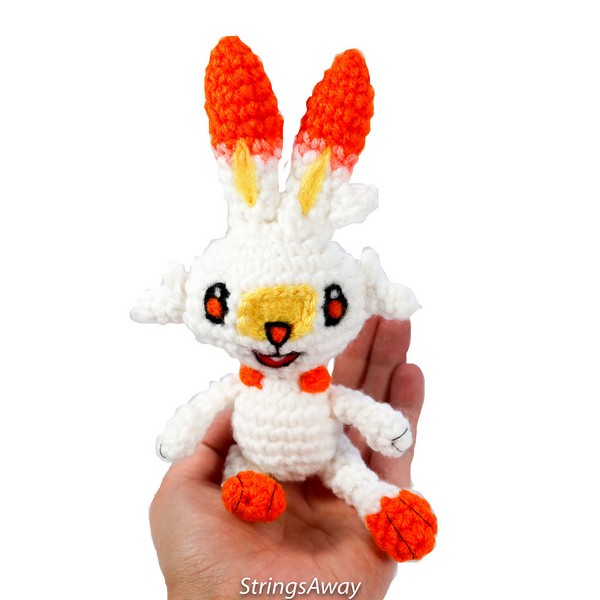 Free Crochet Pokemon Scorbunny Amigurumi Pattern