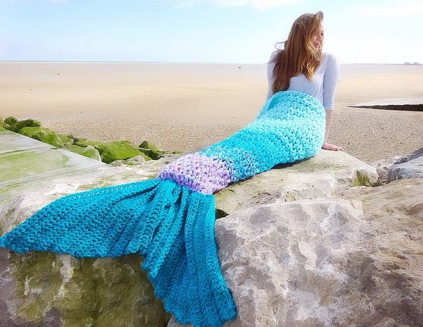 Crochet Mermaid Tail Blanket