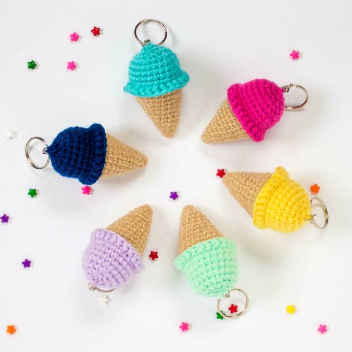 Ice Cream Cone Keychain