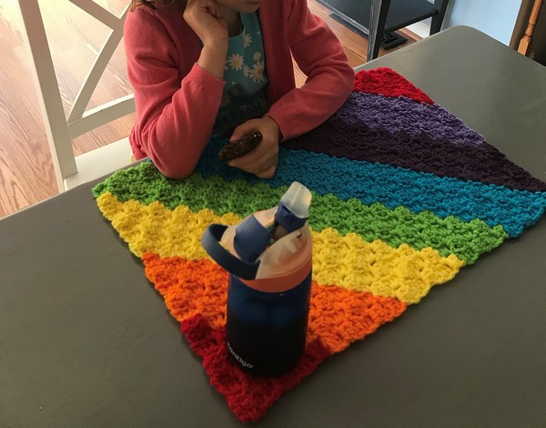 Crochet C2c Rainbow Placemat Pattern