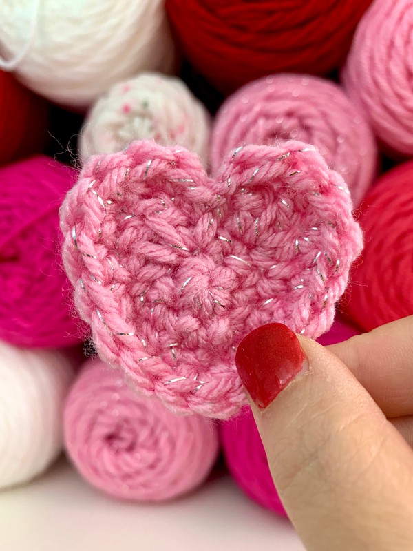 Crochet Heart Applique Pattern