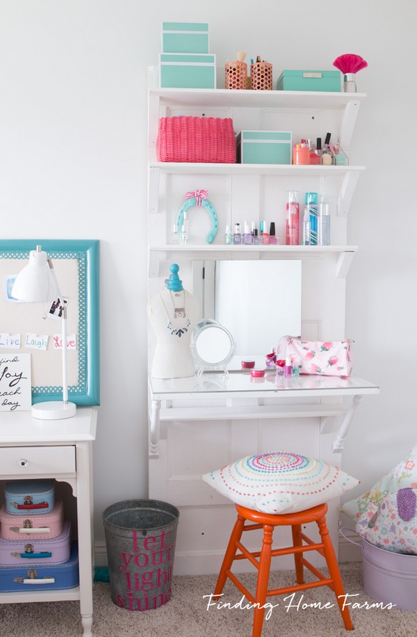 💄Decorate With Me + DIY Makeup Vanity + Organization + Desk Turned Into Makeup  Vanity 