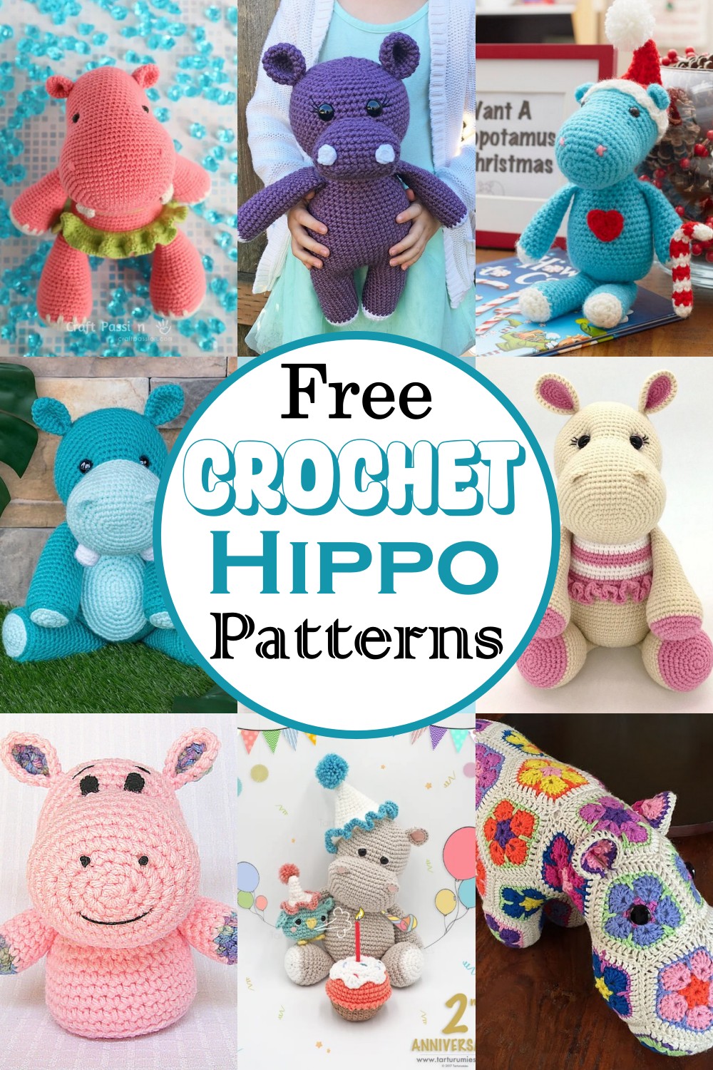 18 Free Crochet Hippo Patterns For All Skill Levels!