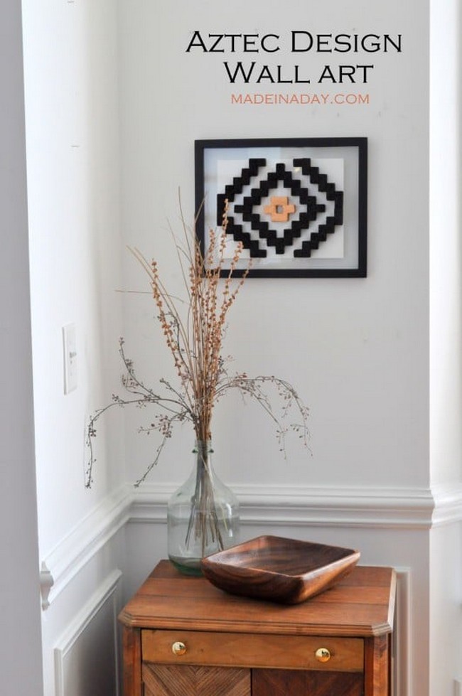 DIY Aztec Pattern Wall Art