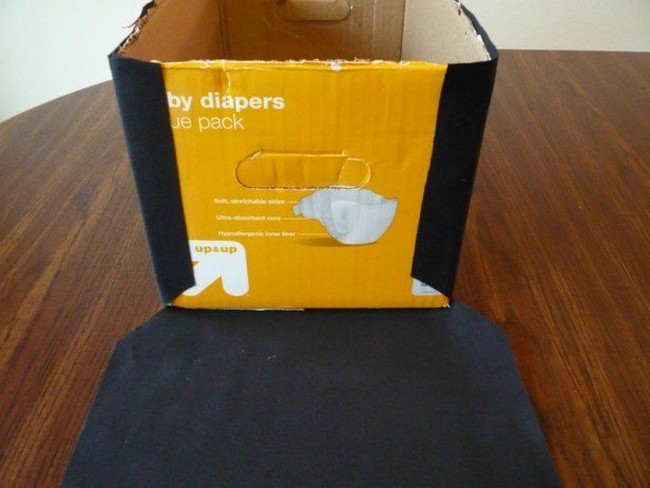 DIY Diaper Box Into Storage Bin