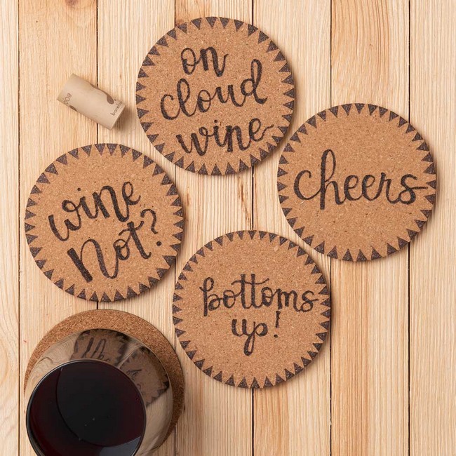 DIY Wood Burned Coasters