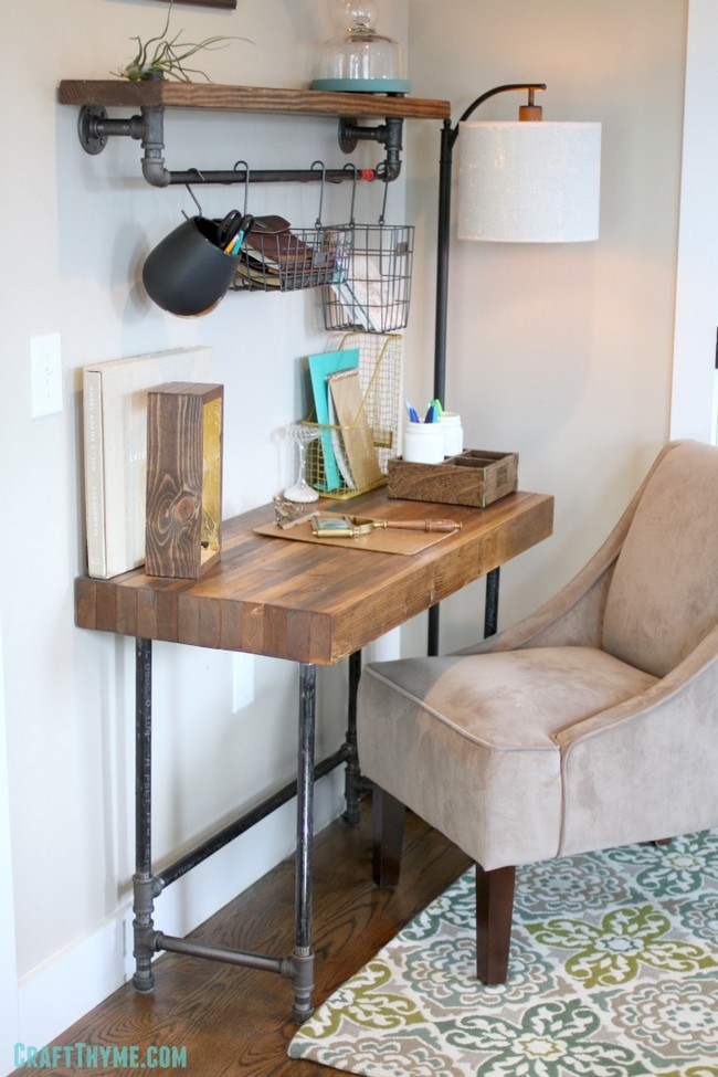 Custom Industrial Wooden Desk