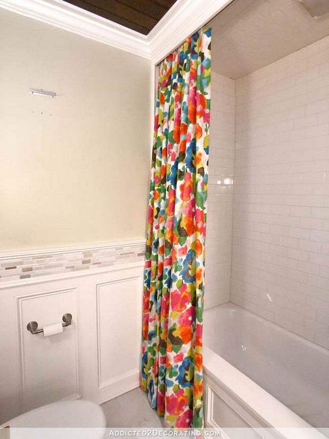 DIY Colorful Shower Curtain