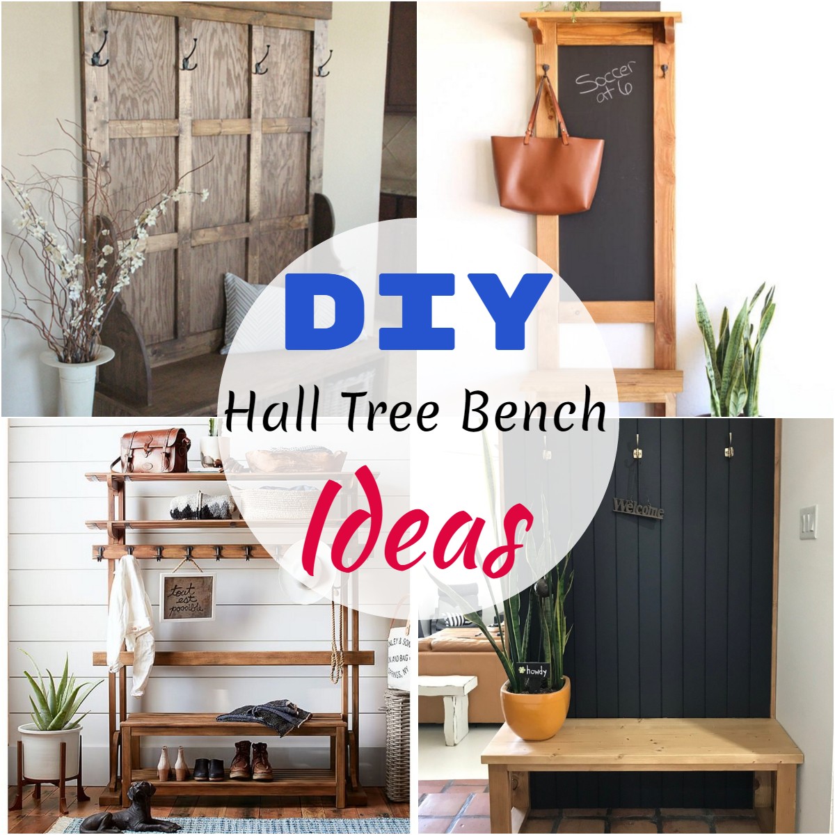 DIY Hall Tree Bench ideas 2